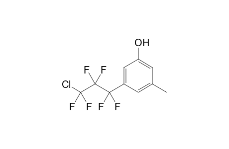3-(.omega.-Chlorohexafluoropropyl)-5-methylphenol