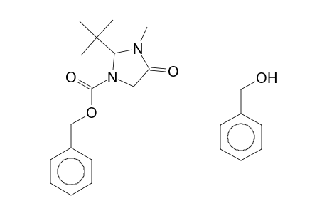 2-tert-BUTYL-5-(HYDROXYPHENYLMETHYL)-3-METHYL-4-OXO-IMIDAZOLIDINE-1-CARBOXYLIC ACID, BENZYL ESTER