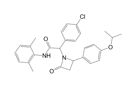2-(4-Chlorophenyl)-N-(2,6-dimethylphenyl)-2-[2-(4-isopropoxyphenyl)-4-keto-azetidin-1-yl]acetamide