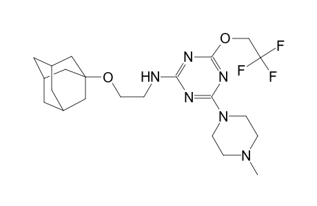 N-[2-(1-adamantyloxy)ethyl]-4-(4-methyl-1-piperazinyl)-6-(2,2,2-trifluoroethoxy)-1,3,5-triazin-2-amine
