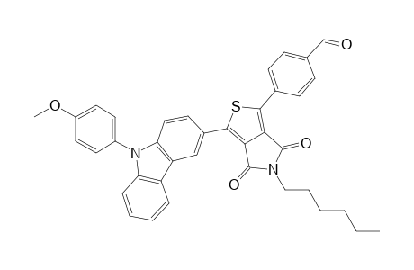 4-(5-Hexyl-3-(9-(4-methoxyphenyl)-9H-carbazol-3-yl)-4,6-dioxo-5,6-dihydro-4H-thieno[3,4-c]pyrrol-1-yl)benzaldehyde
