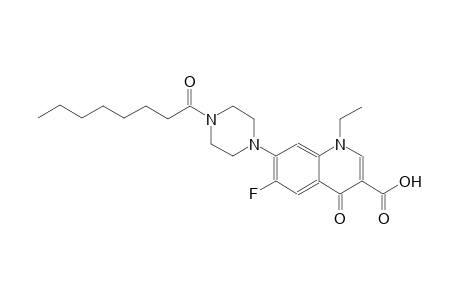 1-ethyl-6-fluoro-7-(4-octanoyl-1-piperazinyl)-4-oxo-1,4-dihydro-3-quinolinecarboxylic acid