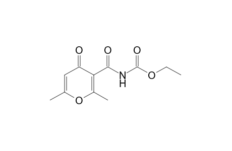 [(2,6-dimethyl-4-oxo-4H-pyran-3-yl)carbonyl]carbamic acid, ethyl ester