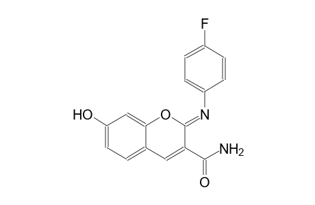 (2Z)-2-[(4-fluorophenyl)imino]-7-hydroxy-2H-chromene-3-carboxamide