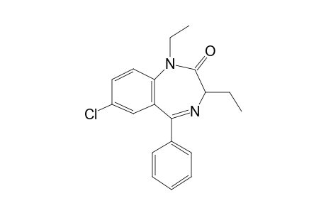 1,4-Benzodiazepin-2(1H,3H)-one, 7-chloro-1,3-diethyl-5-phenyl-