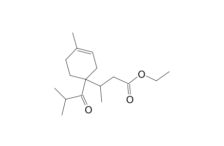 3-Cyclohexene-1-propanoic acid, .beta.,4-dimethyl-1-(2-methyl-1-oxopropyl)-, ethyl ester