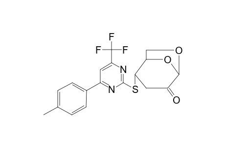 2-[[4-(4-methylphenyl)-6-(trifluoromethyl)-2-pyrimidinyl]thio]-6,8-dioxabicyclo[3.2.1]octan-4-one