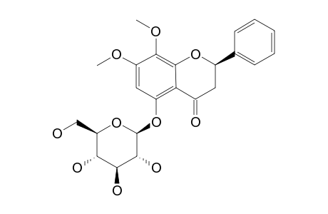 5-HYDROXY-7,8-DIMETHOXY-(2R)-FLAVANONE-5-O-BETA-D-GLUCOPYRANOSIDE