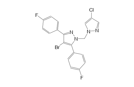 4-bromo-1-[(4-chloro-1H-pyrazol-1-yl)methyl]-3,5-bis(4-fluorophenyl)-1H-pyrazole