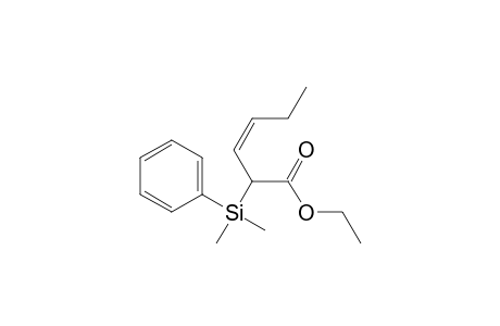 Ethyl (Z)-2-(dimethylphenylsilyl)hex-3-enoate