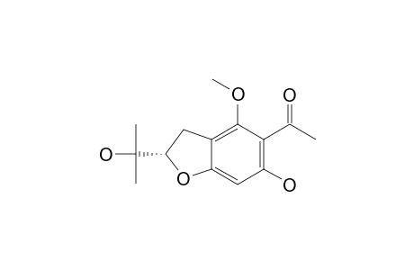 (S)-(+)-5-ACETYL-6-HYDROXY-2-HYDROXYISOPROPYL-4-METHOXY-2,3-DIHYDROBENZOFURAN