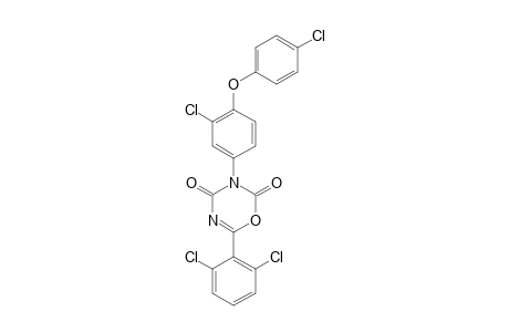 2H-1,3,5-Oxadiazine-2,4(3H)-dione, 3-[3-chloro-4-(4-chlorophenoxy)phenyl]-6-(2,6-dichlorophenyl)-