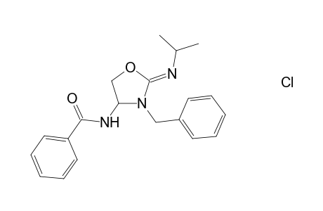 (Z)-3-Benzyl-4-benzamido-2-isopropylimino-1,3-oxzolidine hydrochloride