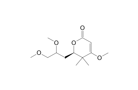 (6R)-6-hydro-5,5-dimethyl-4-methoxy-6-(2,3-dimethoxypropyl)-2H,5H-pyran-2-one