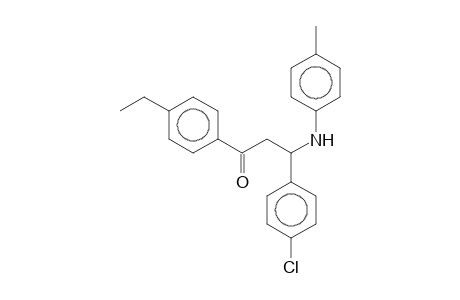 3-(4-Chlorophenyl)-1-(4-ethylphenyl)-3-(p-toluidino)-1-propanone