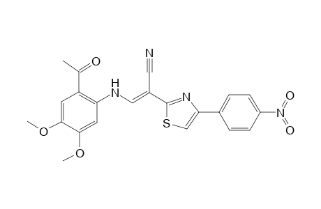 (E)-3-(2-acetyl-4,5-dimethoxy-anilino)-2-[4-(4-nitrophenyl)thiazol-2-yl]acrylonitrile