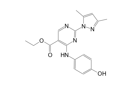 ethyl 2-(3,5-dimethyl-1H-pyrazol-1-yl)-4-(4-hydroxyanilino)-5-pyrimidinecarboxylate