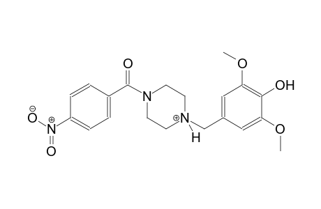 1-(4-hydroxy-3,5-dimethoxybenzyl)-4-(4-nitrobenzoyl)piperazin-1-ium
