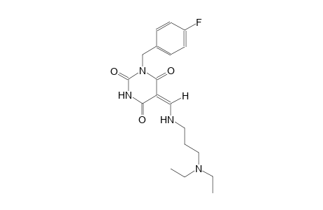 (5E)-5-({[3-(diethylamino)propyl]amino}methylene)-1-(4-fluorobenzyl)-2,4,6(1H,3H,5H)-pyrimidinetrione