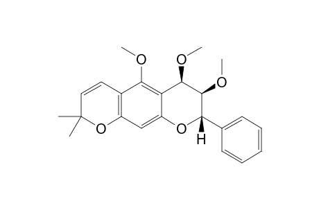3-BETA-METHOXYXUULANIN;3-BETA,4-BETA,5-TRIMETHOXY-6'',6''-DIMETHYL-2H-PYRANO-(2'',3'':7,6)-FLAVAN