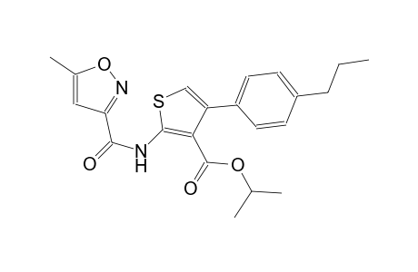 isopropyl 2-{[(5-methyl-3-isoxazolyl)carbonyl]amino}-4-(4-propylphenyl)-3-thiophenecarboxylate