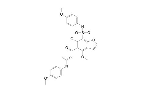6-HYDROXY-4-METHOXY-N-(4-METHOXY-PHENYL)-5-[3-[(4-METHOXY-PHENYL)-AMINO]-1-OXO-2-BUTENYL]-7-BENZOFURAN-SULFONAMIDE