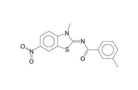 3-Methyl-N-((2Z)-3-methyl-6-nitro-1,3-benzothiazol-2(3H)-ylidene)benzamide