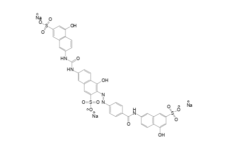 2-Naphthalenesulfonic acid, 3-[[p-[(5-hydroxy-7-sulfo-2-naphthyl)carbamoyl]phenyl]azo]-7,7'-ureylenebis[4-hydroxy-, trisodium salt