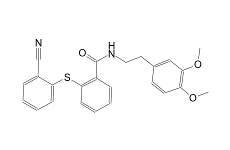 benzamide, 2-[(2-cyanophenyl)thio]-N-[2-(3,4-dimethoxyphenyl)ethyl]-