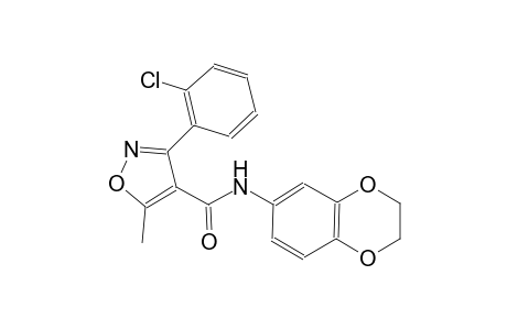4-isoxazolecarboxamide, 3-(2-chlorophenyl)-N-(2,3-dihydro-1,4-benzodioxin-6-yl)-5-methyl-