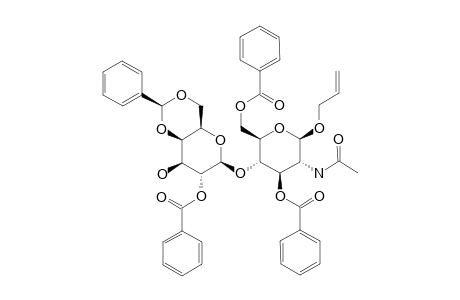 ALLYL-3,6-DI-O-BENZOYL-4-O-(2-O-BENZOYL-4,6-DI-O-BENZYLIDENE-BETA-D-GALACTOPYRANOSYL)-2-DEOXY-2-ACETAMIDO-BETA-D-GLUCOPYRANOSIDE
