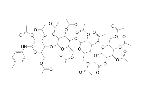 .beta.-D-Glucopyranosylamine, O-2,3,4,6-tetra-O-acetyl-.beta.-D-glucopyranosyl-(1.fwdarw.4)-O-2,3,6-tri-O-acetyl-.beta.-D-glucopyranosyl-(1.fwdarw.4)-O-2,3,6-tri-O-acetyl-.beta.-D-glucopyranosyl-(1.fwdarw.4)-N-(4-methylphenyl)-, 2,3,6-triacetate
