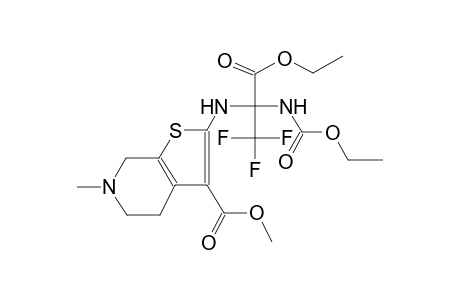 thieno[2,3-c]pyridine-3-carboxylic acid, 2-[[1-(ethoxycarbonyl)-1-[(ethoxycarbonyl)amino]-2,2,2-trifluoroethyl]amino]-4,5,6,7-tetrahydro-6-methyl-