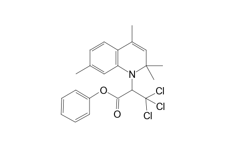 1-Quinolineacetic acid, 1,2-dihydro-2,2,4,7-tetramethyl-.alpha.-(trichloromethyl)-, phenyl ester