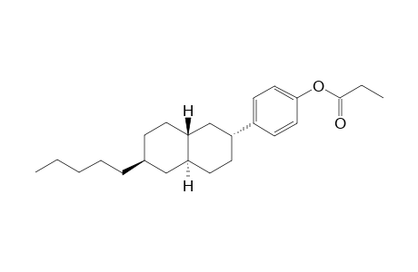Phenol, 4-(decahydro-6-pentyl-2-naphthalenyl)-, propanoate, (2.alpha.,4a.alpha.,6.beta.,8a.beta.)-