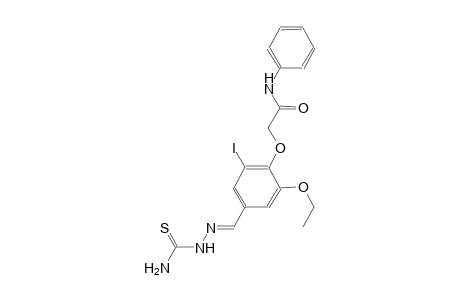 2-(4-{(E)-[(aminocarbothioyl)hydrazono]methyl}-2-ethoxy-6-iodophenoxy)-N-phenylacetamide
