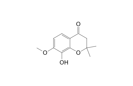 7-Methoxy-2,2-dimethyl-8-oxidanyl-3H-chromen-4-one