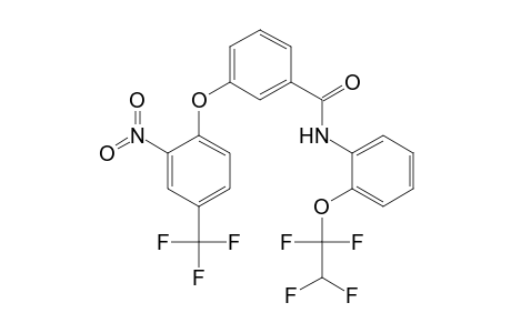 3-[2-Nitro-4-(trifluoromethyl)phenoxy]-N-[2-(1,1,2,2-tetrafluoroethoxy)phenyl]benzamide