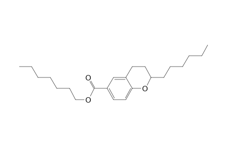 2-Hexyl-3,4-dihydro-2H-1-benzopyran-6-carboxylic acid heptyl ester