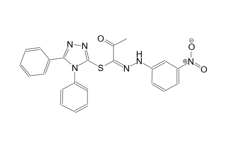 4,5-diphenyl-4H-1,2,4-triazol-3-yl (1E)-N-(3-nitrophenyl)-2-oxopropanehydrazonothioate