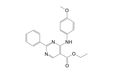 ethyl 4-(4-methoxyanilino)-2-phenyl-5-pyrimidinecarboxylate