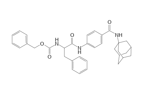 (phenylmethyl) N-[1-[[4-(1-adamantylcarbamoyl)phenyl]amino]-1-oxidanylidene-3-phenyl-propan-2-yl]carbamate