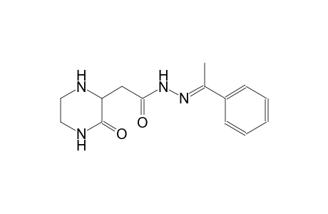 2-(3-oxo-2-piperazinyl)-N'-[(E)-1-phenylethylidene]acetohydrazide