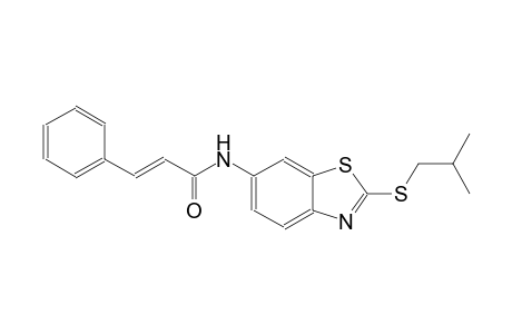 (2E)-N-[2-(isobutylsulfanyl)-1,3-benzothiazol-6-yl]-3-phenyl-2-propenamide