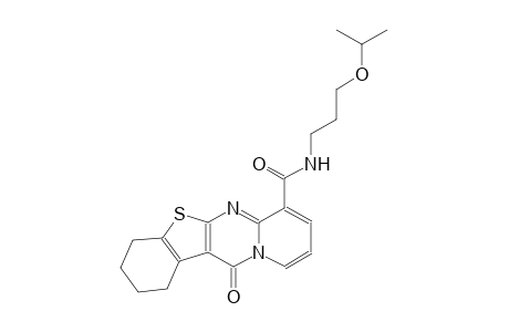 N-(3-isopropoxypropyl)-12-oxo-1,2,3,4-tetrahydro-12H-[1]benzothieno[2,3-d]pyrido[1,2-a]pyrimidine-7-carboxamide
