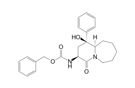 (phenylmethyl) N-[(1S,3S,10aR)-1-oxidanyl-4-oxidanylidene-1-phenyl-2,3,6,7,8,9,10,10a-octahydropyrido[1,2-a]azepin-3-yl]carbamate