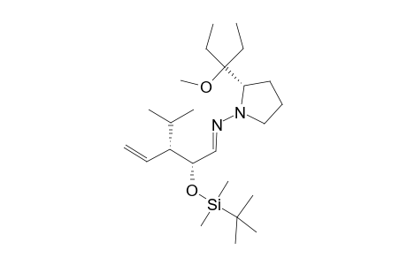 (2S,2'R,3'S)-1-(2'-tert-Butyldimethylsilyloxy-3'-isopropyl-1'-pent-4'-enylideneamino)-2-(1-ethyl-1-methoxypropyl)pyrrolidine