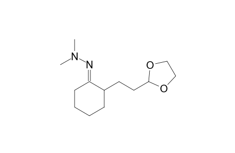 Cyclohexanone, 2-[2-(1,3-dioxolan-2-yl)ethyl]-, dimethylhydrazone