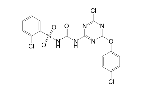 Benzenesulfonamide, 2-chloro-N-[[[4-chloro-6-(4-chlorophenoxy)-1,3,5-triazin-2-yl]amino]carbonyl]-
