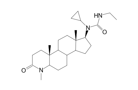 17.beta.-(Ureylene-N-cyclopropyl-N'-ethyl)-4-methyl-4-aza-5.alpha.-androstan-3-one
